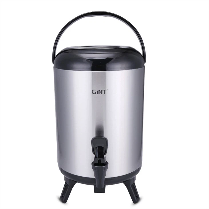 Bwced Dispenser Diod Wedi'i Hinswleiddio Dur Di-staen Ar gyfer Cawl Llaeth Te Coffi